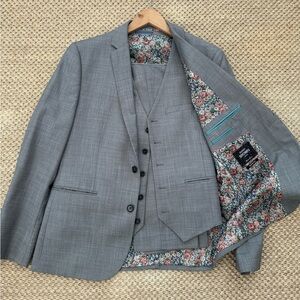 Harry Brown London three piece grey suit.